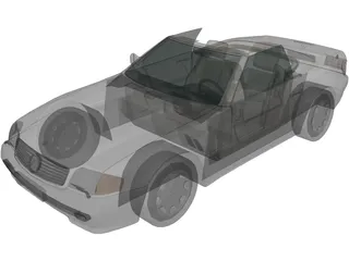 Mercedes-Benz 500SL 3D Model preview
