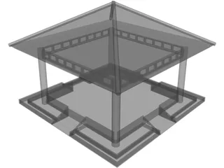 Javanese Gazebo 3D Model preview