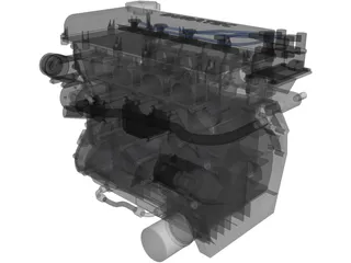 Caterham Duratec Engine 3D Model preview