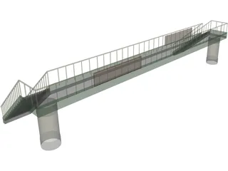 Japanese Foot Bridge 3D Model preview