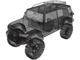 Toyota FJ Cruiser (2013) (Lifted) 3D Model preview