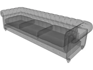 Chester Sofa 3D Model preview