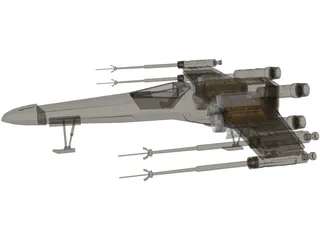 Star Wars X-Wing 3D Model preview