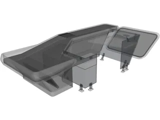 Hypermarket Checkout 3D Model preview