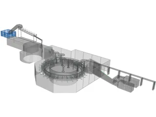 Mineral Water Filling Machine 3D Model preview