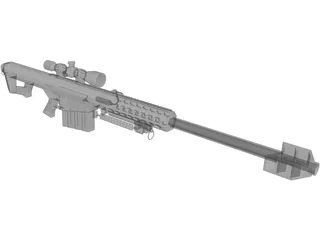 Barrett M82 3D Model preview
