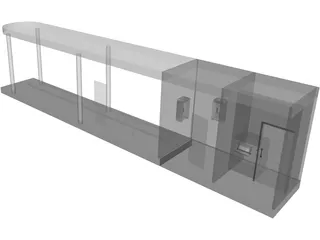 Bus Station 3D Model preview