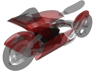 Electric Motorcycle Concept 3D Model preview