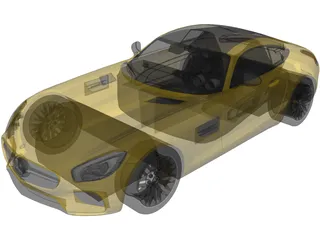 Mercedes-Benz AMG GT (2016) 3D Model preview