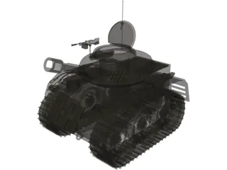Cartoon Tank 3D Model preview
