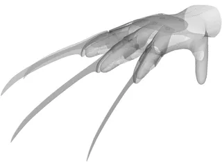 Bladed Glove 3D Model preview