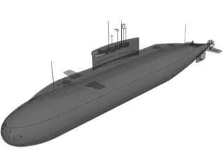 Submarine 3D Model preview