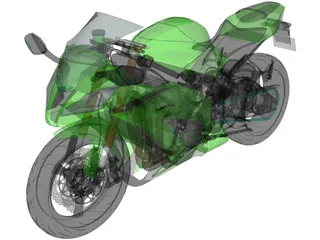 Kawasaki ZX10R (2012) 3D Model preview