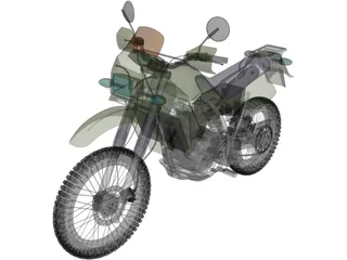 Kawasaki KLR 650 3D Model preview