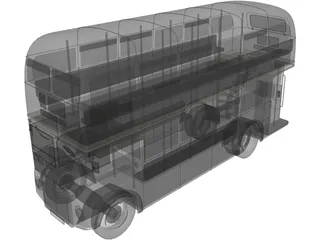 Double Decker Bus 3D Model preview