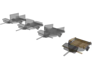Motorcycle Trailer 3D Model preview