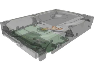 Hitachi 3.5 Inch SATA HDD 3D Model preview