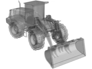 Hitachi Wheeled Loader 3D Model preview