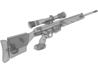 PSG-1 Sniper Rifle 3D Model preview