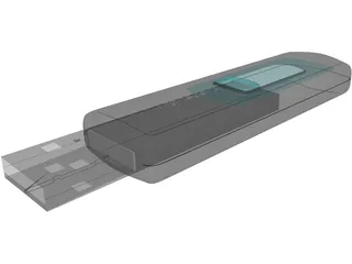 Transcend USB Pendrive 3D Model preview