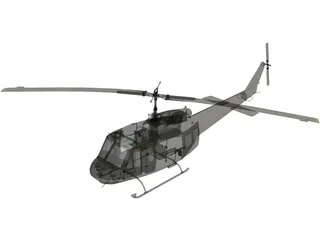 UH-1H Marines (Vietnam) 3D Model preview