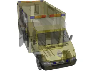 Mercedes London Ambulance 3D Model preview
