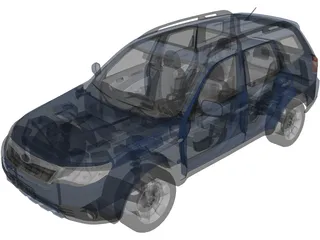 Subaru Forester XT (2008) 3D Model preview