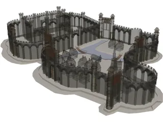 Bravil Castle 3D Model preview