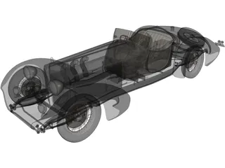 Mercedes-Benz SSK Roadster 3D Model preview