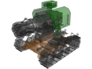 Space Marine Tank 3D Model preview