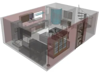 Small Room 3D Model preview
