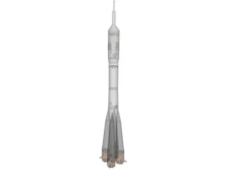 Soyuz Rocket 3D Model preview