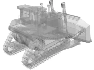 Caterpillar Bulldozer 3D Model preview