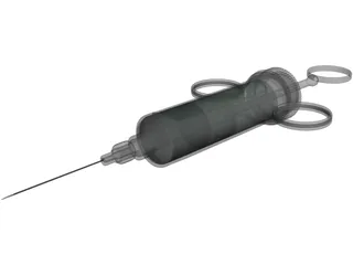 Old Syringe 3D Model preview