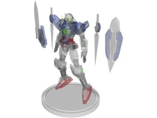 Gundam Exia 3D Model preview