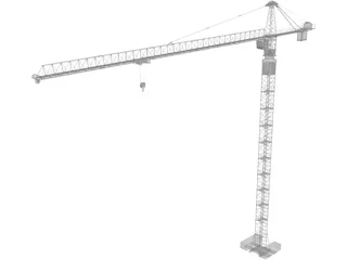 Tower Crane 3D Model preview