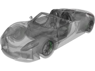 Porsche 918 Spyder (2014) 3D Model preview