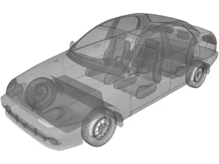 Daewoo Lanos (2000) 3D Model preview