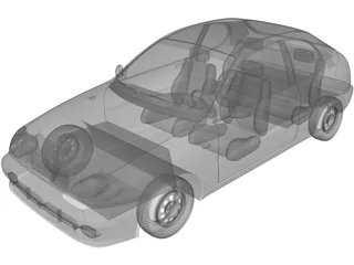 Daewoo Lanos Hatchback (2000) 3D Model preview