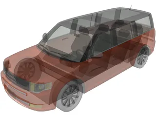 Ford Flex (2009) 3D Model preview
