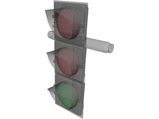 Traffic Light 3D Model preview