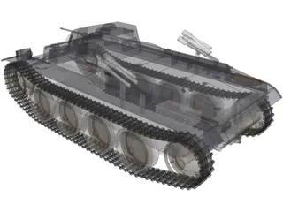 PzKpfw II Flamethrower Flamingo 3D Model preview