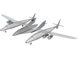 Virgin Galactic 3D Model preview