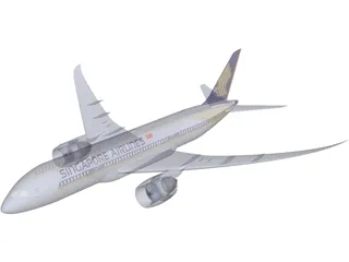 Boeing 787-800 Singapore Airlines 3D Model preview