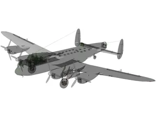 Avro Lancaster 3D Model preview