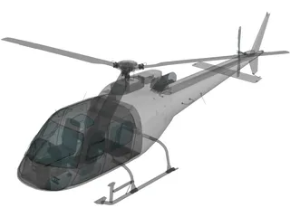 Eurocopter AS-350 Ecureuil 3D Model preview