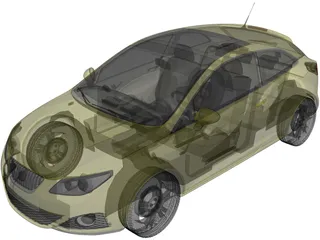 Seat Ibiza (2012) 3D Model preview