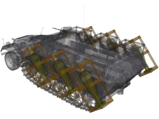 Sd.Kfz. 251/1 Ausf. C Wurfrahmen 3D Model preview