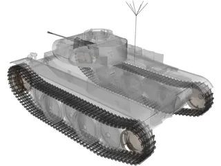 Pz IIL Luchs 3D Model preview
