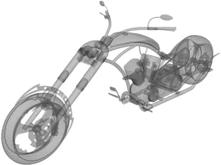 Custom Chopper 3D Model preview